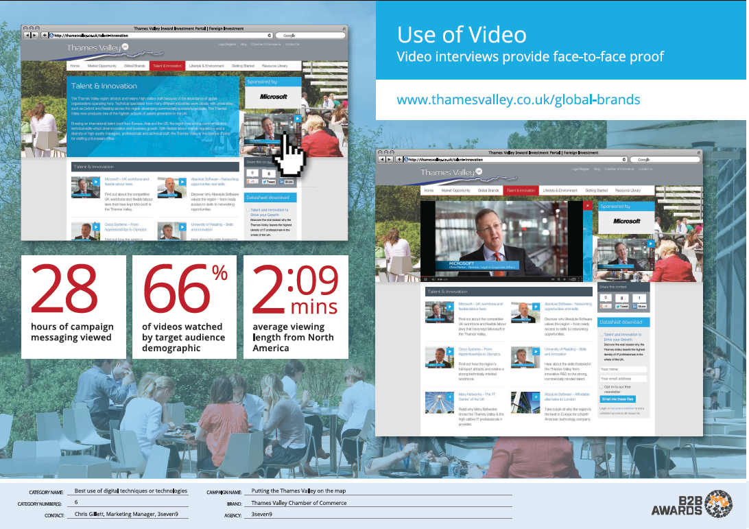 ‘Putting the Thames Valley on the map’ for Thames Valley Chamber of Commerce by