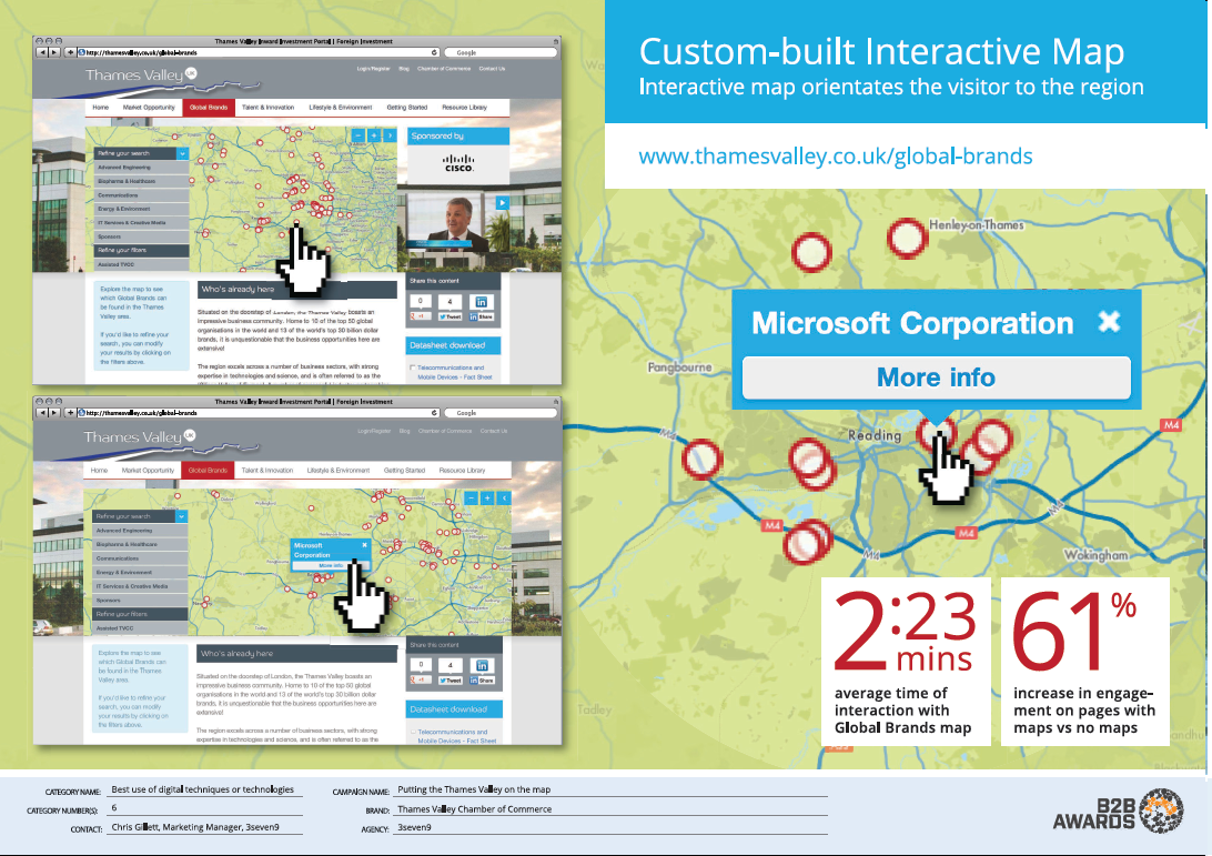 ‘Putting the Thames Valley on the map’ for Thames Valley Chamber of Commerce by
