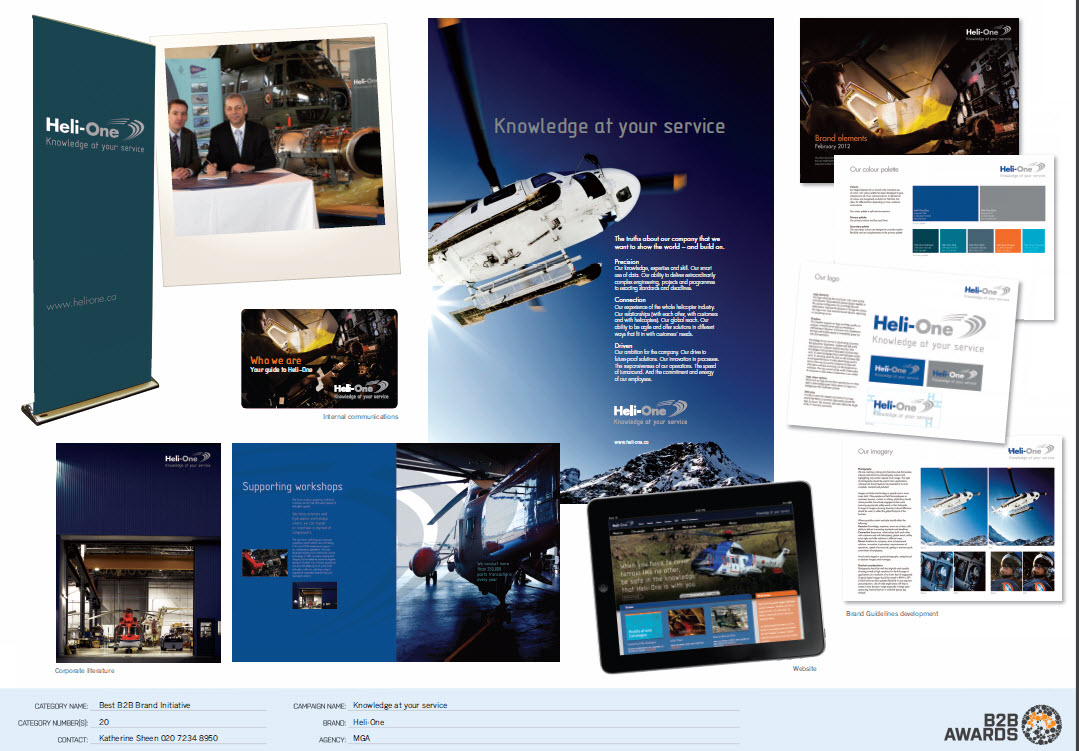 ‘Knowledge at your service’ for Heli-One by Marten Gibbon Associates Ltd.