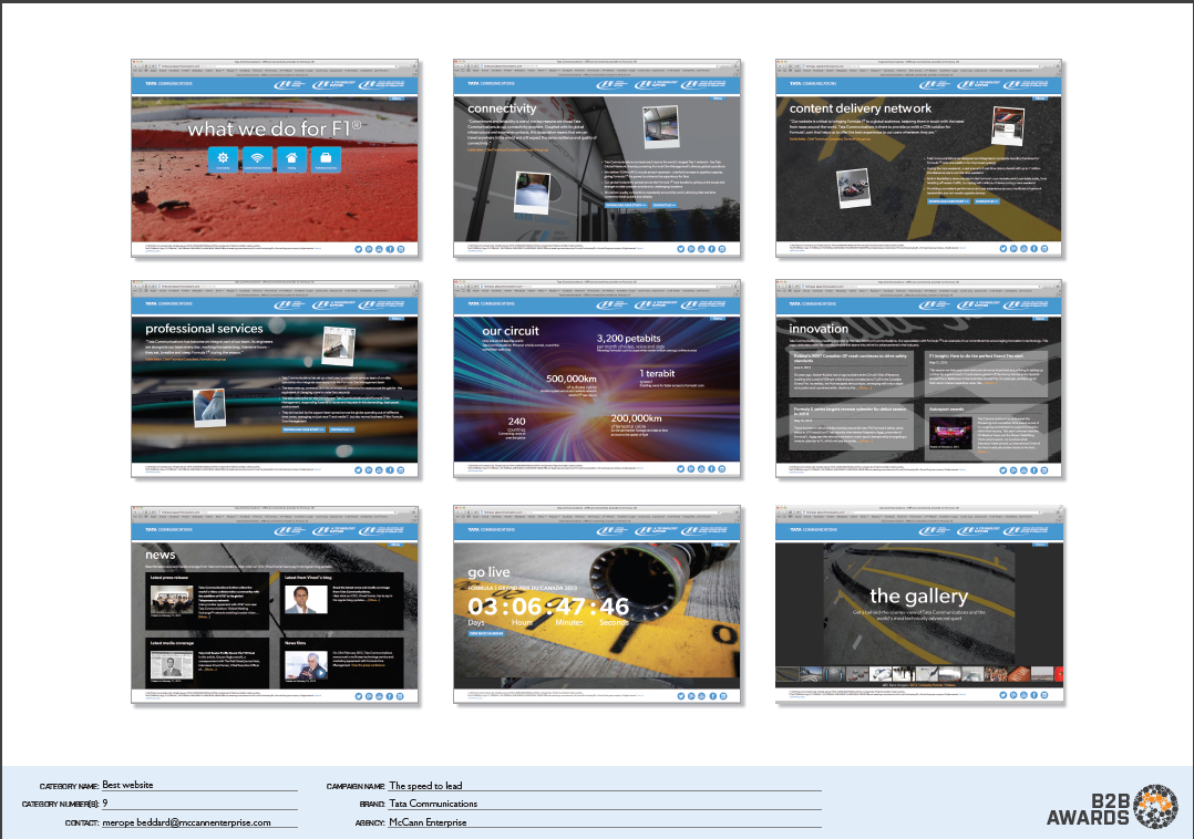 ‘The speed to lead’ for Tata Communications by McCann Enterprise.