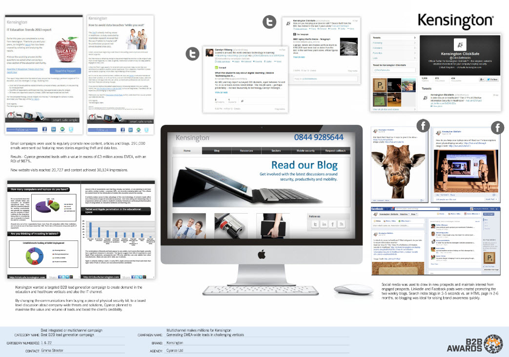 ‘Generating EMEA: wide leads in challenging verticals’ for Kensington by Cyance