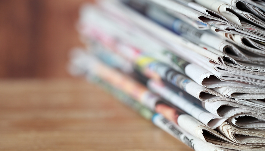 Newspaper stack image