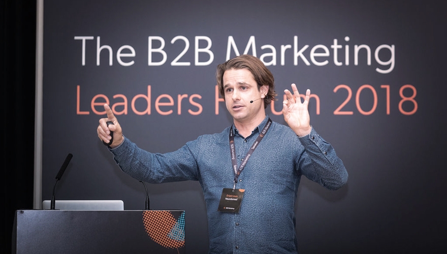 Dr Jack Lewis speaking at the B2B Marketing Leaders Forum 2018