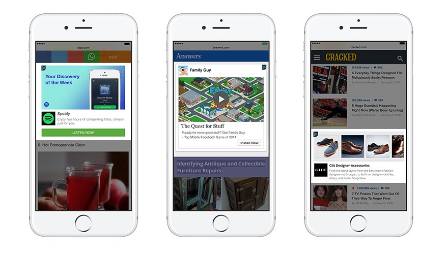 Facebook extends Audience Network reach to mobile web