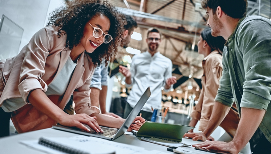 employees working together