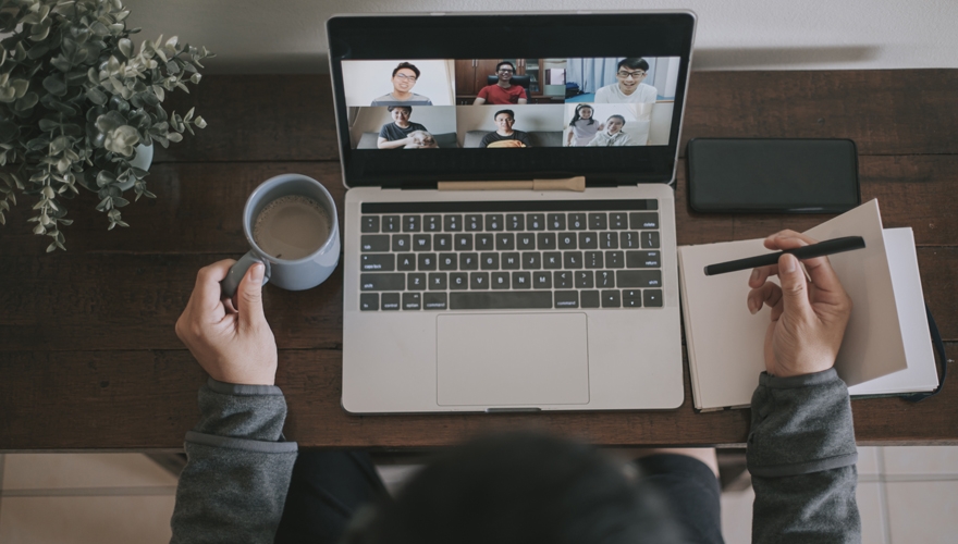 video call with colleagues