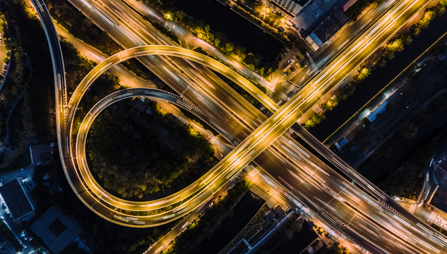 bird's eye view of traffic
