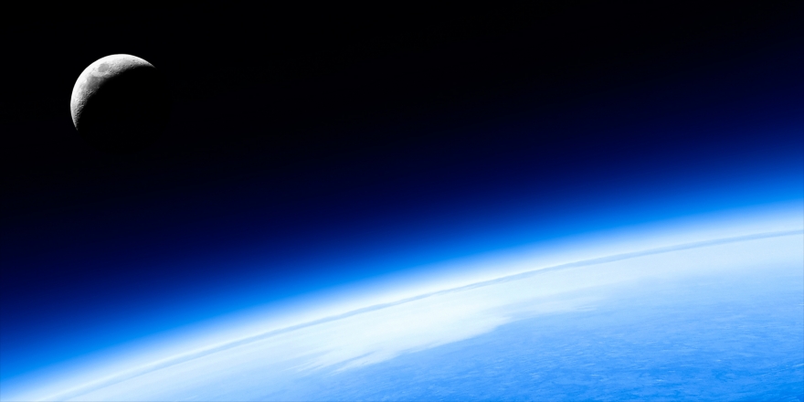 The curvature of the earth, from space