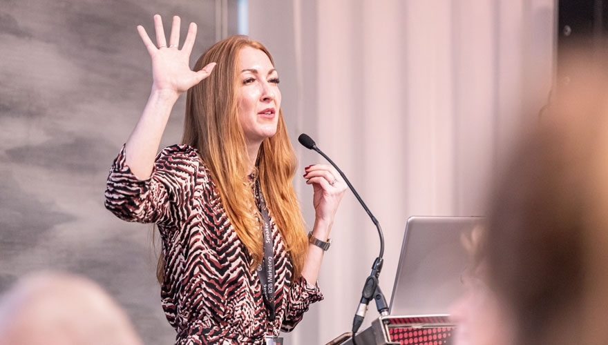 Kirsty Dawe, MD of Really B2B, speaking at the B2B ABM Conference 2019