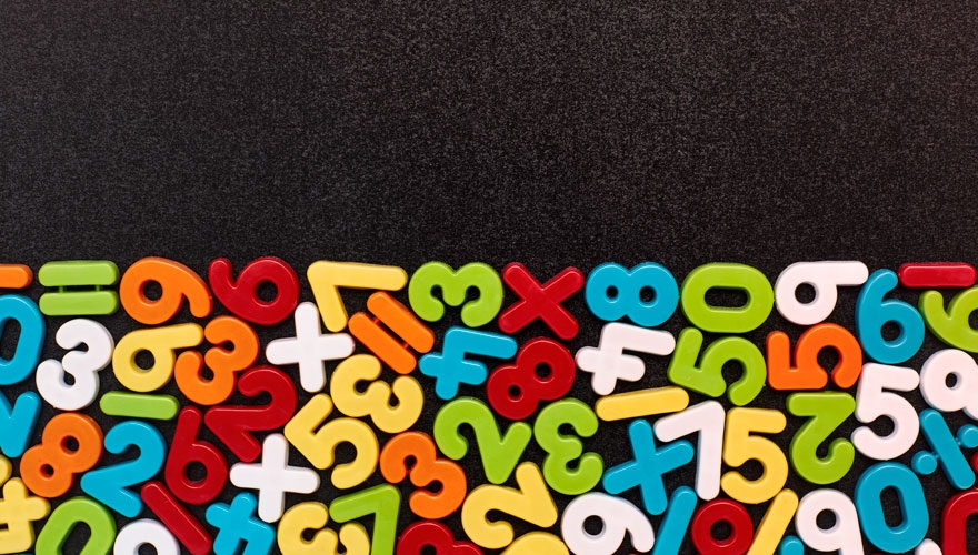 Random colourful numbers image