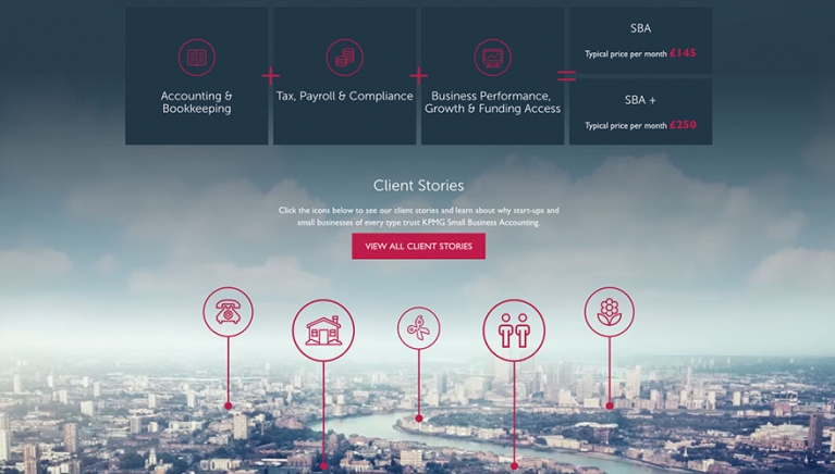 5 excellent examples of website UX from B2B brands KPMG image