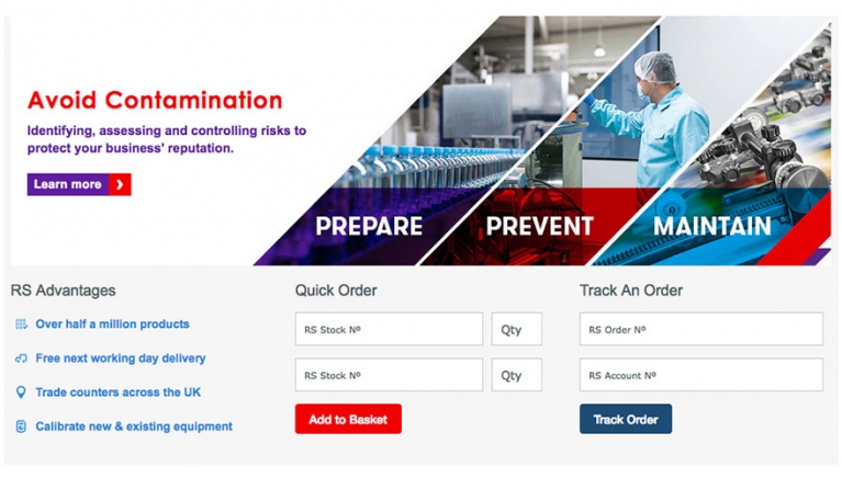 5 excellent examples of website UX from B2B brands RS Components image