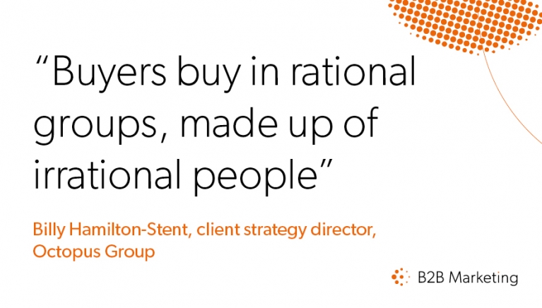 Buyers buy in rational groups, made up of irrational people Buyers buy in rational groups, made up of irrational people