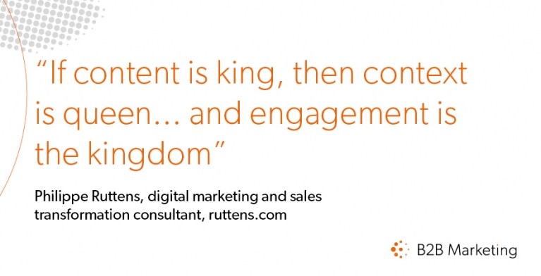If content is king, then context is queen... and engagement is the kingdom If content is king, then context is queen... and engagement is the kingdom
