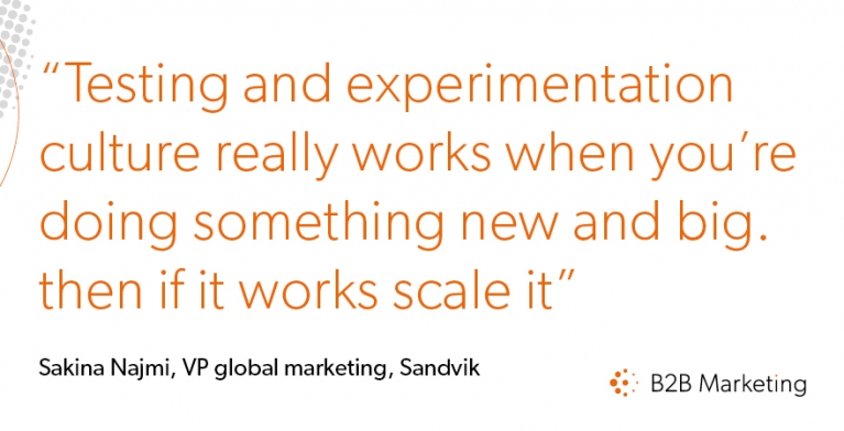 Testing and experimentation culture really works when you’re doing something new and big. then if it works scale it Testing and experimentation culture really works when you’re doing something new and big. then if it works scale it