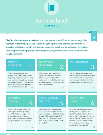 template agency brief b2b marketing briefing template