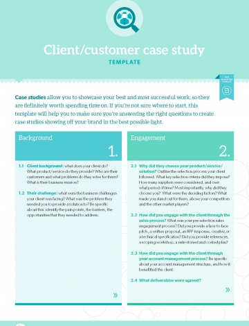 study case template customer client inside look marketing